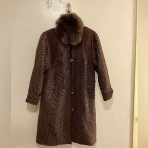 Jean Guise Tanatar  Lambskin  Stripped Coat
